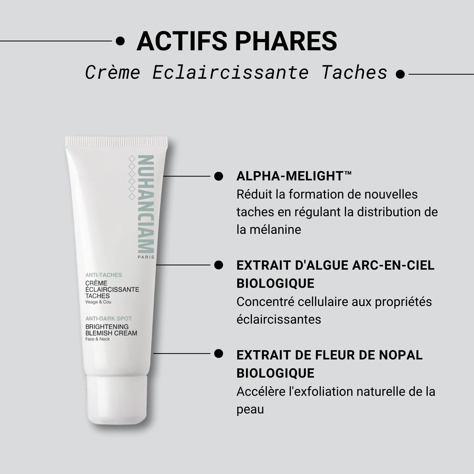 Crème éclaircissante taches