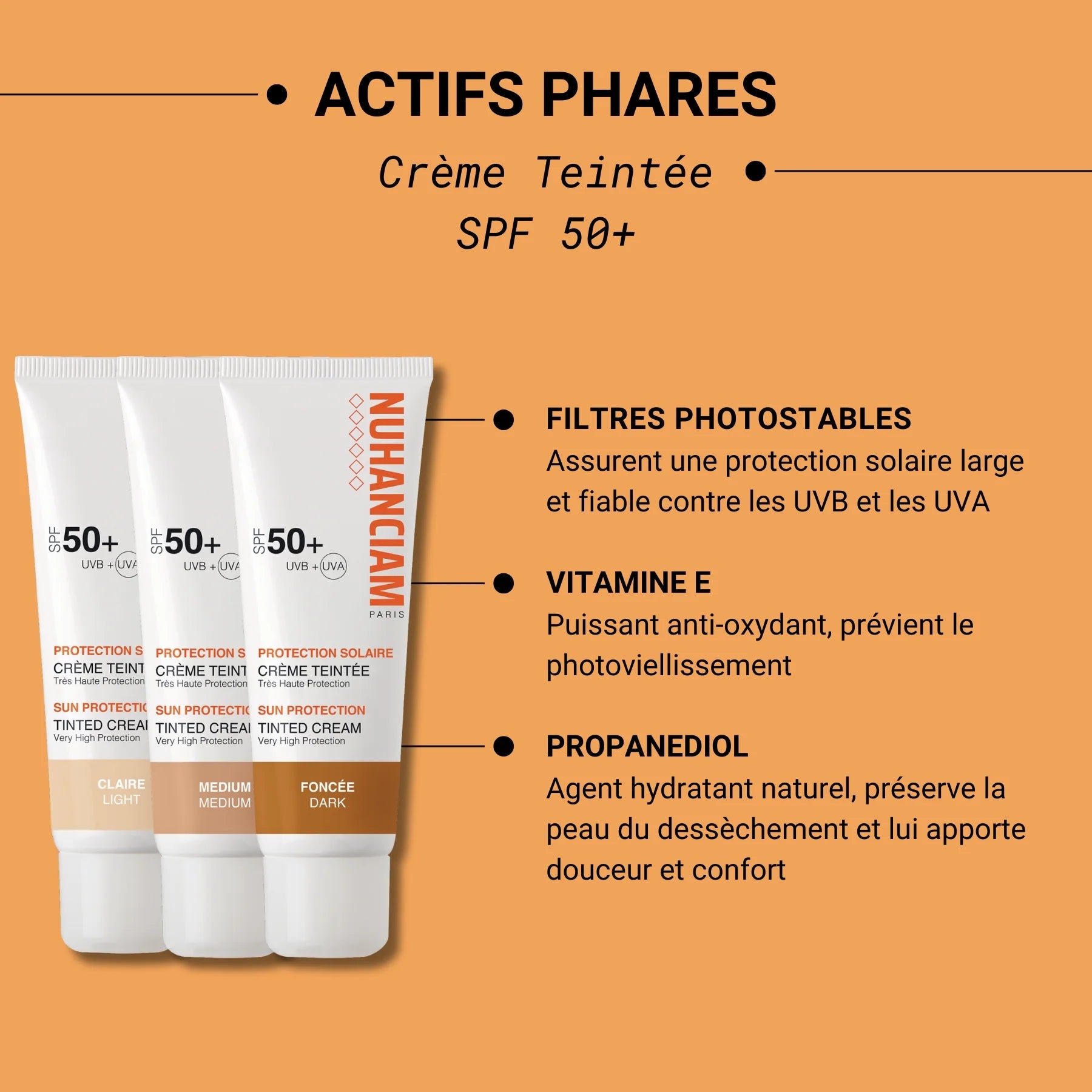 Crème teintée spf 50+