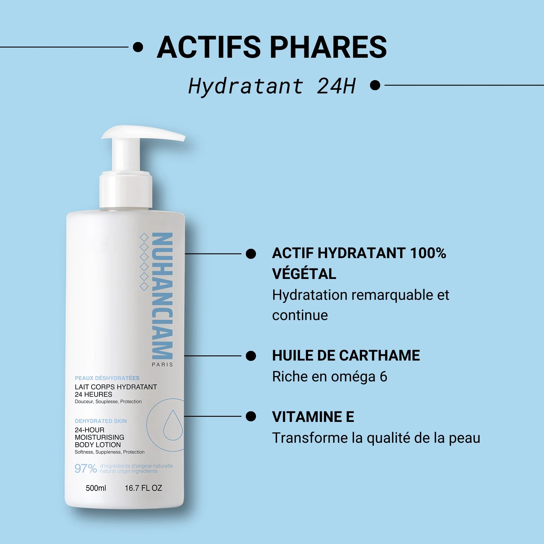 Lait corps hydratant 24 heures