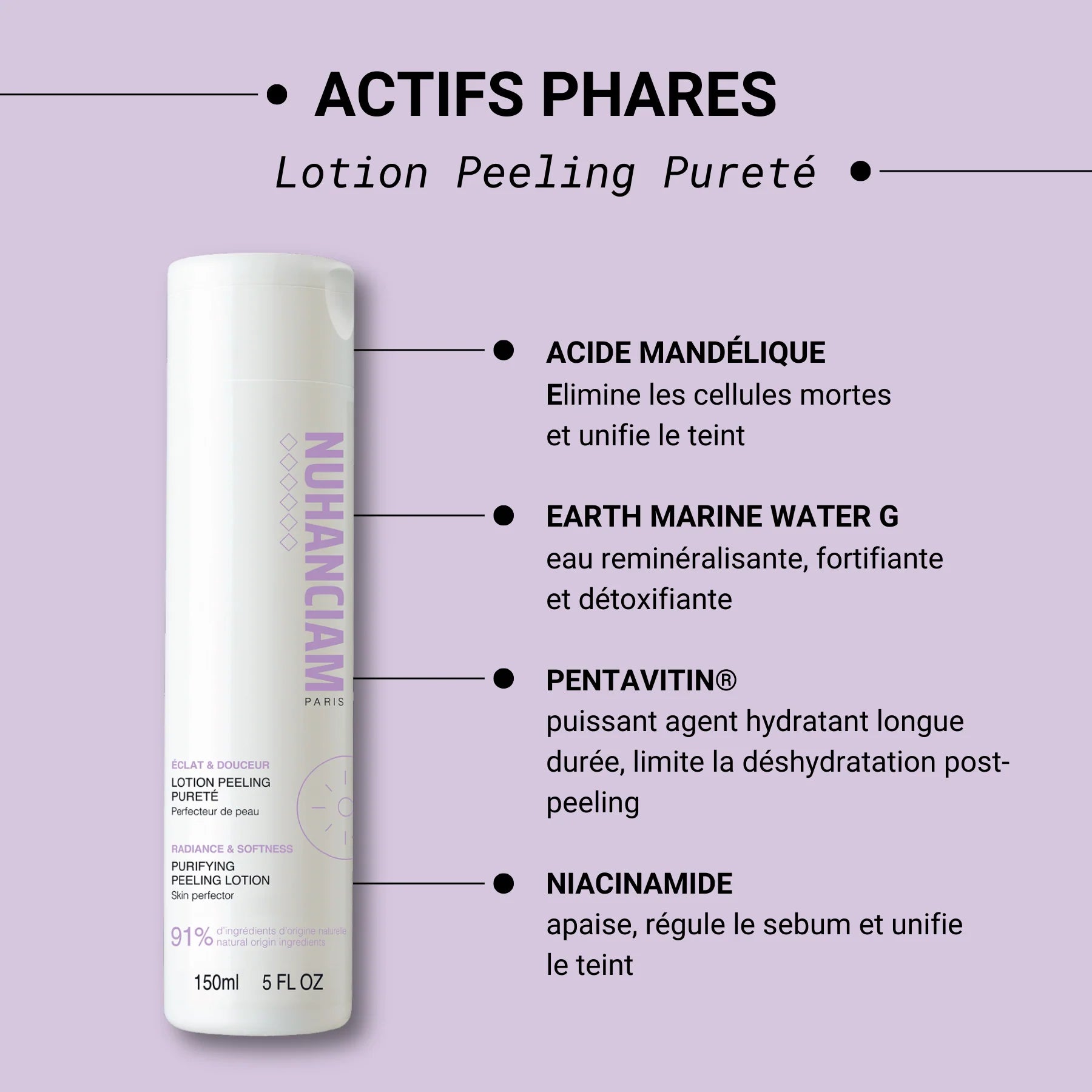 Lotion peeling pureté