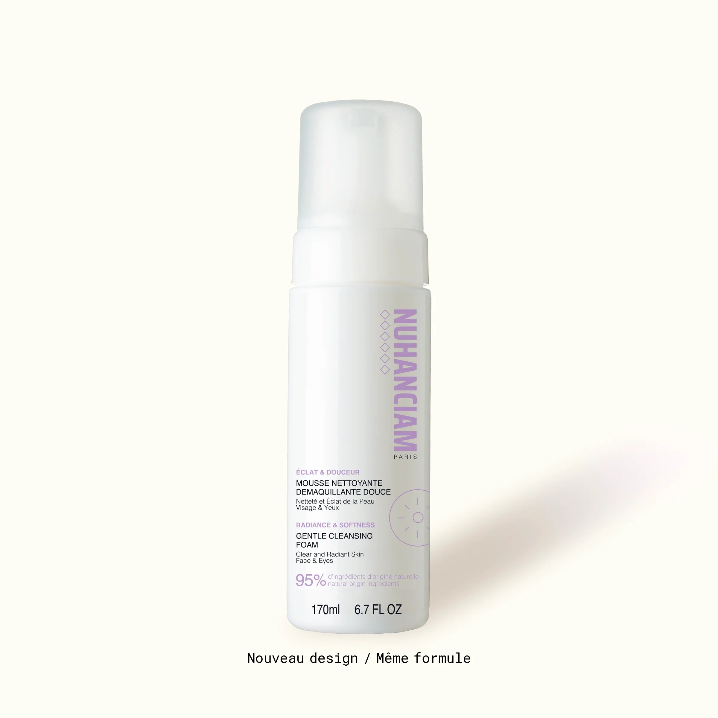 Mousse nettoyante démaquillante douce